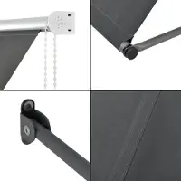 Pro-Tec Markise 400x120cm grau Sonnenschutz Beschattung Terrasse Garten []