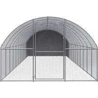 vidaXL Outdoor-Hühnerstall 3x12x2 m Verzinkter Stahl