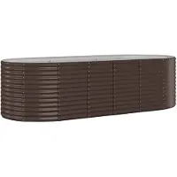 vidaXL Hochbeet Verzinkter Stahl 249x100x68 cm Braun