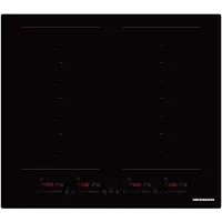 Heinner HBHI-M4ZB2FXSMTC, Schwarz, Integriert, 59 cm, Zonen-Induktionskochfeld, Glas, 4 Zone(n)