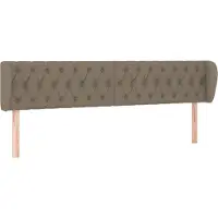 Syfax Kopfteil mit Ohren Taupe 203x23x78/88 cm Stoff