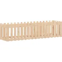 vidaXL Hochbeet Lattenzaun-Design 200x50x50 cm Massivholz Kiefer
