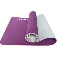 Toorx Fitness Tapis de Yoga - 183 x 60 x 0.6 cm - Dual Colour - Bordeauxrot und Perlmutt