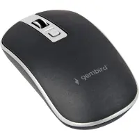 Gembird MUS-4B-06-BS, Beidhändig, Optisch, USB Typ-A, 1200 DPI, Schwarz, Silber
