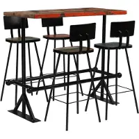 Syfax Bar-Set 5-tlg. Altholz Massiv Mehrfarbig