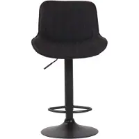 CLP Barhocker Lentini Stoff drehbar mit Höhenverstellung schwarz Gestell Farbe schwarz
