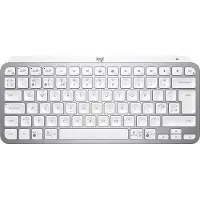 Logitech Master MX Keys Mini, Mini, Kabellos, RF Wireless + Bluetooth, QWERTY, LED, Grau