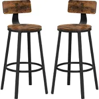 Vasagle Barhocker, 2er Set, Barstühle, Küchenstühle, mit Rückenlehne-026B01V1