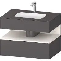 Duravit Einbauwaschtisch-Möbel-Set Qatego 80x55x60cm, w m/Gr ma, Konsolen-Waschtischunterbau