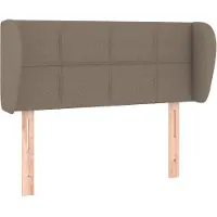 Syfax Kopfteil mit Ohren Taupe 83x23x78/88 cm Stoff