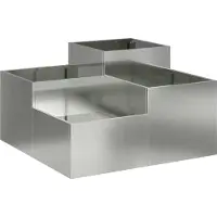 Syfax Gartenblumentopf Silber 100 x 100 x 48 cm Verzinkter Stahl