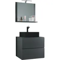 VCM 3-tlg Waschtisch Badmöbel Lendas 60 cm M Schublade