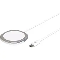 Akashi , MagSafe Induktionsladegerät 15W mit Magnetbefestigung und Standfunktion, Weiß