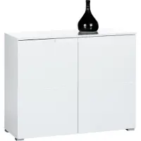 Bega Kommode - Weiß matt - Weiß Hochglanz - B 100 cm - 2 Türen