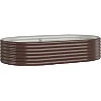 vidaXL Hochbeet Verzinkter Stahl 175x100x36 cm Braun