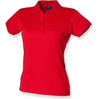 Henbury H476 | Damen Coolplus Wicking Polo Shirt / Mikro-Piqué - Farbe: Classic Red - Größe: 3XL