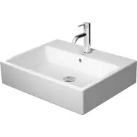 Duravit Aufsatzbecken VERO AIR m ÜL HLB geschli 600x470mm o HL weiß ohne Hahnloch weiß
