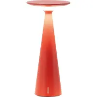 Zafferano Damina - Wiederaufladbare LED-Tischlampe, Touch-Dimmer, 8 Stunden Akkulaufzeit, IP65 - Kabellos, Rotes Aluminium-Finish