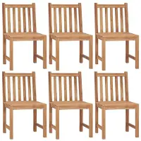 vidaXL Möbel Gartenstühle - Gartenmöbel - Balkonstuhl 6er-set - multifunktional& Moderne - mit Kissen Massivholz Teak - Stühle für Garten, Balkon CLORIS1189224