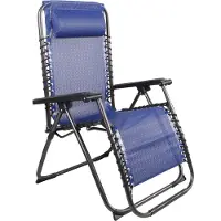Inda Comfort Relaxsessel Relaxstuhl klappbar & verstellbar Garten Camping Balkon & Terrasse Blau