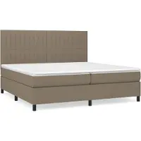Syfax Boxspringbett mit Matratze Taupe 200x200 cm Stoff
