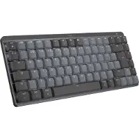 Logitech Master MX Mechanical Mini for Mac, Kabellos, RF Wireless + Bluetooth, Mechanischer Switch, QWERTY, LED, Grau
