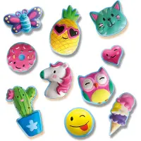 SES Creative 01133 Gips Gießen Bastelset Fröhliche Figuren, Kinder Bastelset, Guss-/Mal-Set für Kinder, 5 Jahr(e), Mehrfarbig