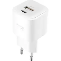 Swissten , USB-C Netzladegerät 20W Dual Port Schnellladegerät kompakt, Weiß