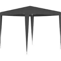 Syfax Garten Partyzelt, UV- & Wasserbeständig, PE 90 g/m² & Stahlrahmen, 2,5x2,5x2,4 m, Anthrazit