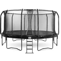 Salta First Class - Ø 487cm - Schwarz - inkl. Sicherheitsnetz