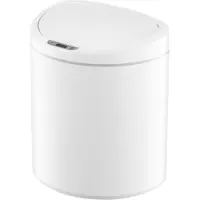 Rijoka Sensor Mülleimer 8L – Kunststoff Weiß – Soft Close – Fingerabdruck frei – Modern Design
