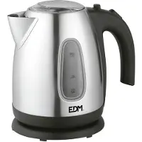 EDM Wasserkocher Kettle Schwarz Bunt Edelstahl 2200 W 1,7 L
