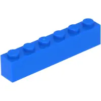 LEGO 250 Stück 3009 Stein Brick 1x6 Part Basic Steine 250 Blau