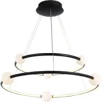 ITALUX PND-20112035-2A-BL Lozanna Pendelleuchte LED D870mm 86W/4600lm 3000K schwarz, weiß