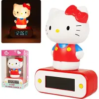 Teknofun Hello Kitty Wecker mit LED-Nachtlicht