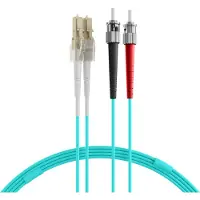 EFB Elektronik Duplex Jumper LC-ST50/125u,OM3,LSZH,aqua,2.0mm/0.5m