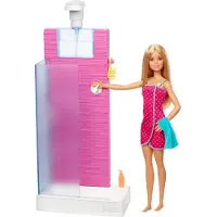 Mattel Barbie Deluxe-Set Möbel Dusche und Puppe