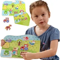 Vigatoys Viga 44637 Schnürsenkelspiel - Bauernhof