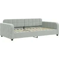 Syfax Tagesbett Hellgrau 100x200 cm Samt