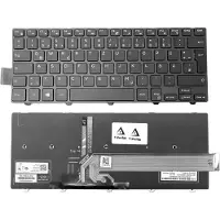 T-ProTek Tastatur - Farbe: Schwarz - mit Rahmen - mit Beleuchtung Deutsches Tastaturlayout kompatibel für DELL Inspiron 14-5445