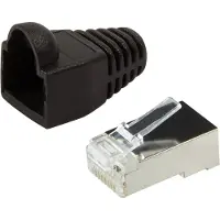 Logilink MP0012, RJ-45, Schwarz, Gold, 100 Stück(e)