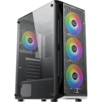 Xigmatek Gaming X, PC, Schwarz, ATX, micro ATX, Mini-ITX, Stahl, Gehärtetes Glas, Multi, 16 cm