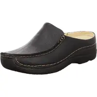 Wolky Loafer Seamy Slide Printed Leather Black Damen-Schuhgröße 40