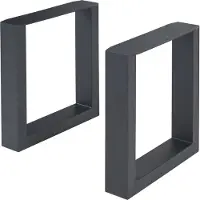 En.casa Tischgestell ‘Makers’ 2-er Set für Beistelltisch Couchtisch Stahl 43x40 cm Schwarz