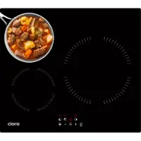 CIARRA Induktions-Kochfeld 3 Zonen Einbau Induktionskochfeld 9 Stufen Timer 5600 Watt VM3BIH-A