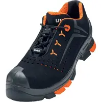 Uvex 2 Sicherheitsschuh S1P Halbschuh Velours schwarz/orange 45