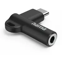 Hama 00201701, USB-C, 3.5mm, Schwarz