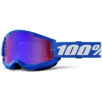 100% Strata 2 Essential Chrome Motocross Brille, rot/weiß