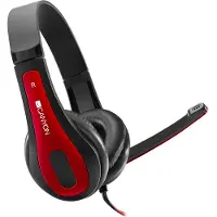 Canyon HSC-1, Kabelgebunden, Anrufe/Musik, 20 - 20000 Hz, Kopfhörer, Schwarz, Rot
