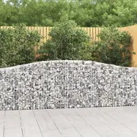 Prolenta Maison Exclusive - Gabionen mit Hochbogen 10 Stk. 400x30x80/100cm Verzinktes Eisen